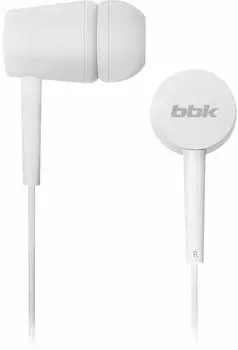 Проводные наушники BBK EP-1002S, jack 3.5 мм, белый