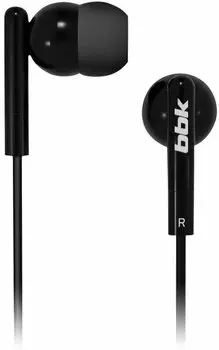Проводные наушники BBK EP-1003S, jack 3.5 мм, черный