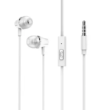 Проводные наушники Borofone BM21 Graceful, jack 3.5 мм, белый (95101)