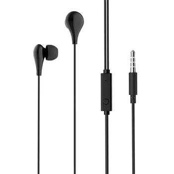 Проводные наушники Borofone BM24 Milo, jack 3.5 мм, черный