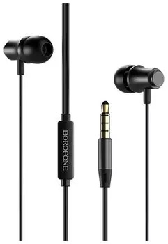 Проводные наушники Borofone BM29 Gratified, jack 3.5 mm, черный