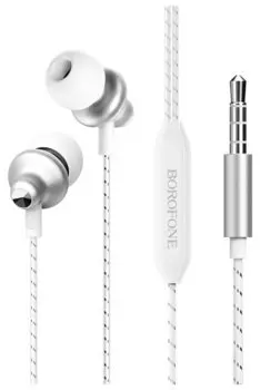 Проводные наушники Borofone BM42 Sophisticated, jack 3.5 mm, белый