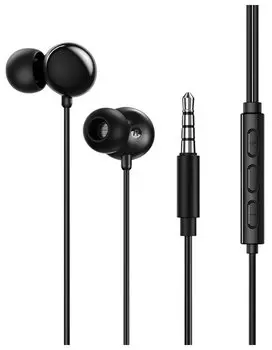 Проводные наушники Borofone BM45 Sound wave, jack 3.5 mm, черный