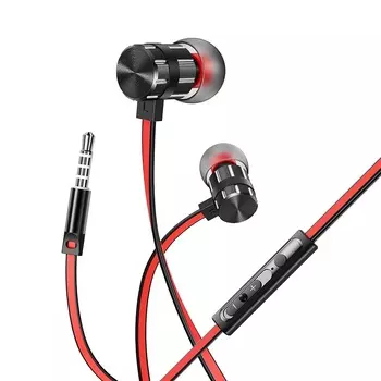 Проводные наушники Borofone BM48 Acoustic, jack 3.5 mm, черный (6931474726728)