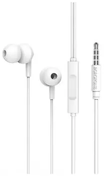 Проводные наушники Borofone BM49, Jack 3.5mm, белый (6931474726766)