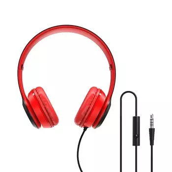 Проводные наушники Borofone BO5 Star sound, jack 3.5 мм, красный (6931474709929)