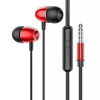 Проводная гарнитура Borofone BM57 Platinum, красный