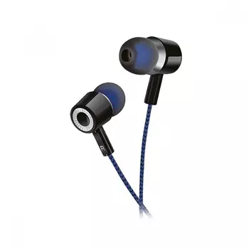 Проводные наушники Perfeo MILD, jack 3.5 мм, черный/синий (PF_A4483)