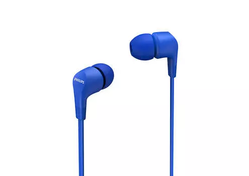 Проводные наушники Philips TAE1105BL/00, jack 3.5 мм, синий