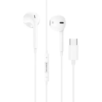 Проводная гарнитура Borofone BM60, USB Type-C, белый (BM60)