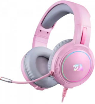Проводные наушники Redragon Mento RGB, jack 3.5 мм, розовый (71763)
