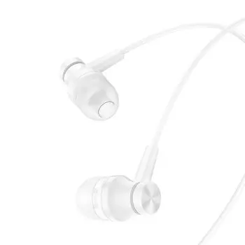Проводная гарнитура Borofone BM67 Talent, jack 3.5mm 4-pin, белый (6974443382907)