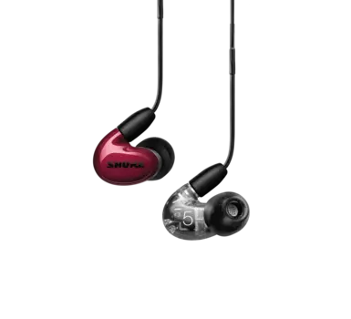 Проводные наушники Shure AONIC 5, jack 3.5 мм, красный (SE53BARD+UNI-EFS)