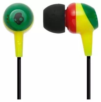 Проводные наушники Skullcandy JIB, серый/зеленый (Gray/Hot Lime)