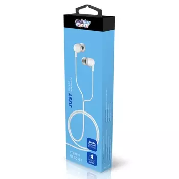 Проводные наушники Smartbuy JUST, jack 3.5 mm, белый (SBE-702)