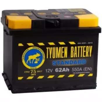Тюмень Standard 62R580А Обратная полярность 62 Ач (242x175x190)