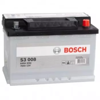 BOSCH S3 008 (70R) 640А Обратная полярность 70 Ач (278x175x190)