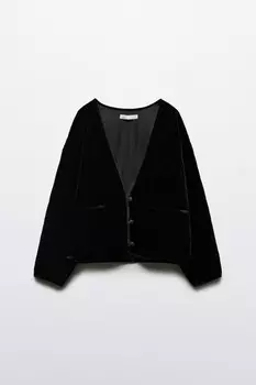 Жакет oversize бархатный