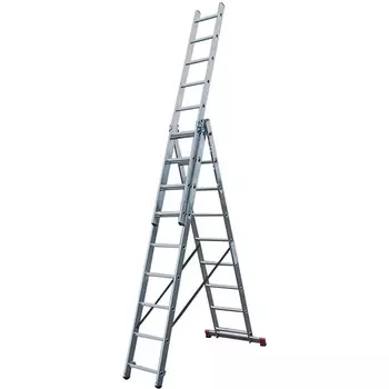 Лестница трехсекционная алюминиевая Krause Corda 010392 3х9