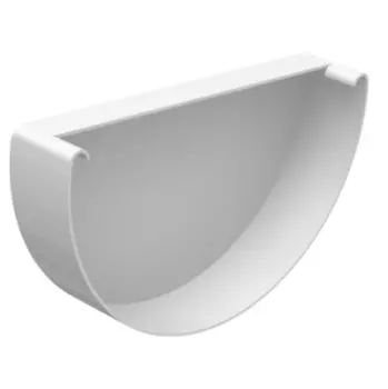 Linkor RAL 9003 120/100 мм, Заглушка желоба алюминиевая