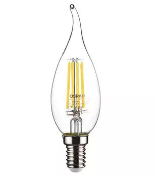 Лампа светодиодная Osram 5 Вт Е14 свеча на ветру FC37 4000 К дневной свет 230 В