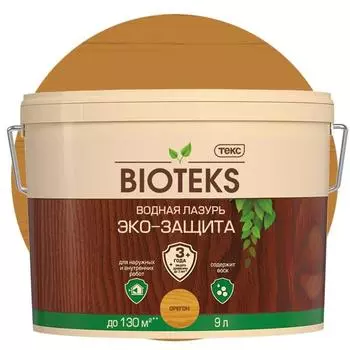 Лазурь водная Текс Bioteks Эко-Защита орегон 9 л