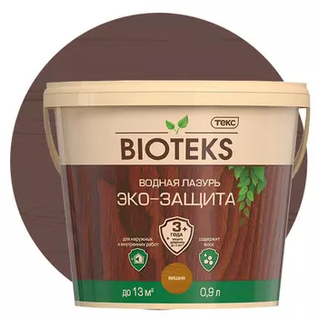 Лазурь водная Текс Bioteks Эко-Защита вишня 0,9 л
