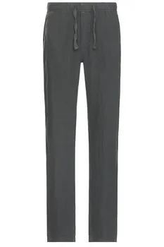 Льняные брюки на шнурке Faherty, washed black