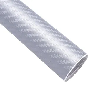 Универсальная наклейка для автомобиля, мотоцикла, 127 см x 30 см, 3D цветная виниловая пленка из углеродного волокна, рулонная пленка, водонепроницаемые наклейки, декоративные авто чёрный