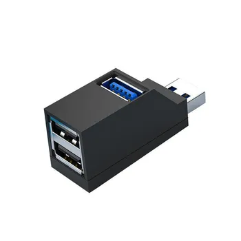 Расширитель USB3.0, многопортовый разветвитель, мышь USB2.0, U-дисковый адаптер, одно перетаскивание, три расширения, док-концентратор usp чёрный