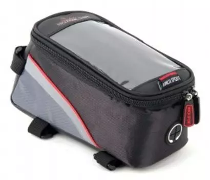 Сумка велосипедная Vinca Sport, на раму, увеличенная, 195х100х100 мм, черный, FB 07L black/red