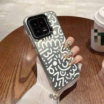 Модный чехол с граффити для iPhone 16 Samsung A55 A35 M35 S24 Xiaomi Redmi Note 13Pro 14C A3 Huawei Honor 200, противоударный чехол-бампер с защитой от царапин Samsung A54 5G