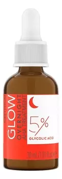 Ночная сыворотка для лица с кислотами Glow Overnight AHA Treatment 30мл