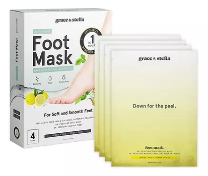 Носочки для педикюра с ароматом лимона Dr. Pedicure Lemon: 4 пары