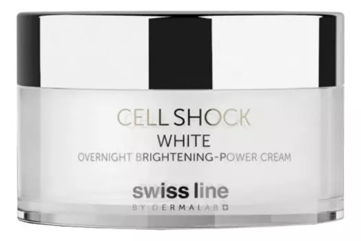 Ночной крем для лица с эффектом сияния Cell Shock White Overnight Brightening-Power Cream 50мл