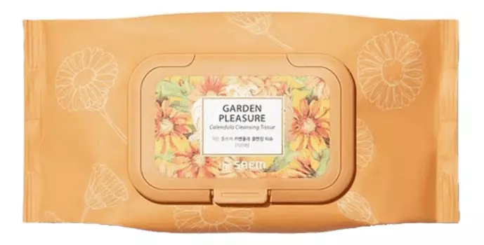 Очищающие салфетки с экстрактом календулы Garden Pleasure Calendula Cleansing Tissue 100шт