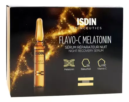 Ночная сыворотка для лица Isdinceutics Flavo-C Melatonin: Сыворотка 10*2мл