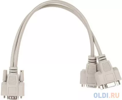 Кабель-разветвитель VGA 1=>2 (1x15M/2 x15F),VCOM, 0.2метра 