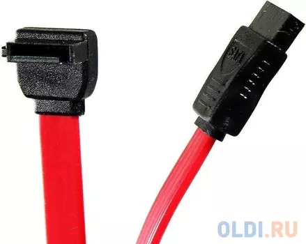 Кабель SATA интерфейсный 45/50см угловой разъем VCOM