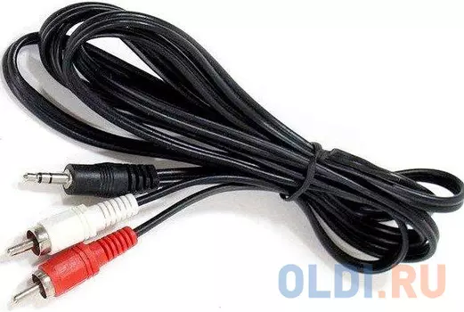 Кабель соединительный 1.8м VCOM Telecom 3.5 Jack (M) - 2xRCA (M) стерео аудио VAV7183-1.8M