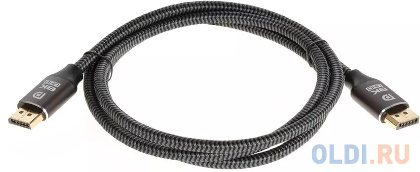 Кабель DisplayPort 1.5м VCOM Telecom TCG750-1.5M круглый серый