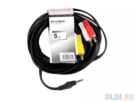 Кабель соединительный Telecom 3.5Jack (M)-3хRCA(M) TAV4545-5M