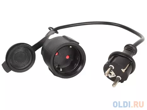 Кабель удлинительный евростандарт 0,3m , защита от пыли и влаги IP44 VCOM