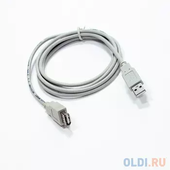 Кабель удлинитель USB 2.0 AM/AF Telecom 1.8м, серый