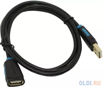 Кабель-удлинитель Vention USB 2.0 AM/AF - 1м Чёрный