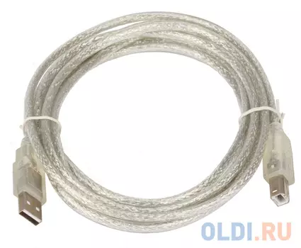 Кабель USB 2.0 AM-BM 3.0м Telecom VUS6900 прозрачная изоляция VUS6900T-3M