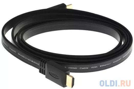 Кабель HDMI 19M/M, плоский,ver. 2.0, 4K@60 Hz 1.8m VCOM CG522F-1.8M