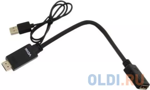Кабель-переходник HDMI(M) +USB---> DP(F) 0.15m 4K*30Hz VCOM