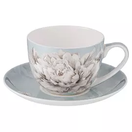 чашка с блюдцем LEFARD White flower 330мл фарфор голубая