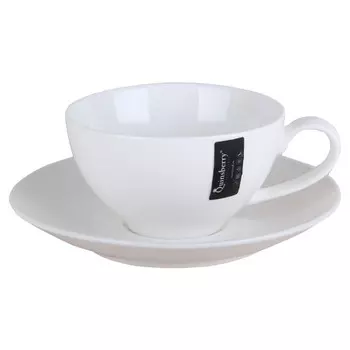 чашка с блюдцем QUINSBERRY Barista 220мл фарфор низкая